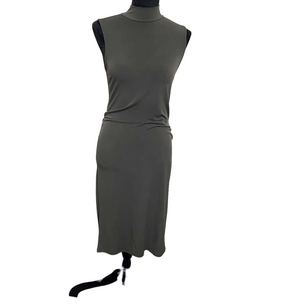 Forever 21 olive bodycon midi‎ pull over dress size large